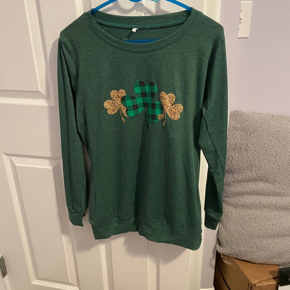 St Patrick’s Day  Green long sleeve top-
